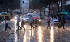 Rain forecast, with yellow warnings for the Costa del Sol