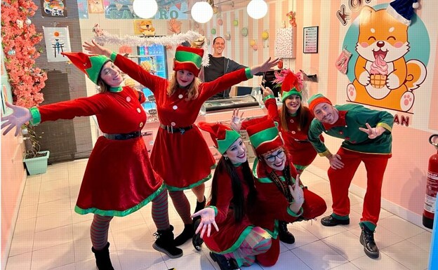 Santa's little helpers take to the streets of Fuengirola