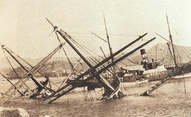 16 December 1900: Malaga rushes to the aid of German sailors