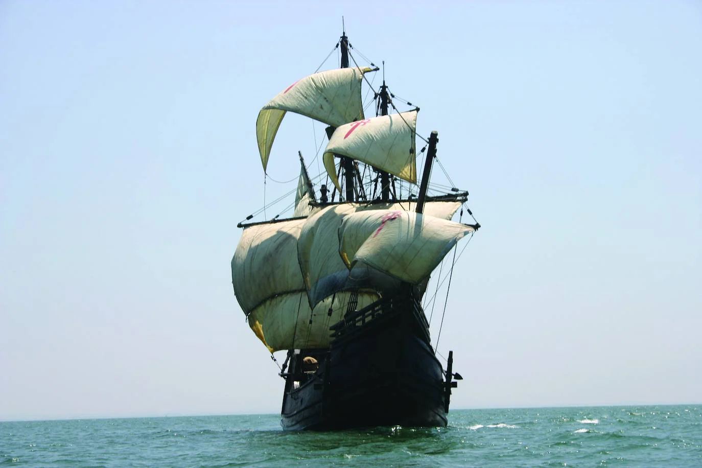 The replica of the sailing ship, Nao Victoria. /SUR