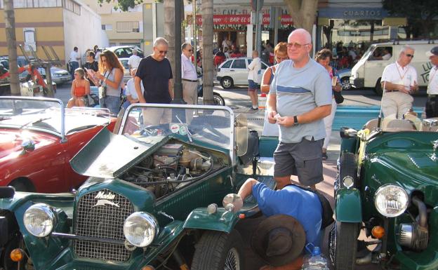Classic cars at a rally in Torremolinos. 