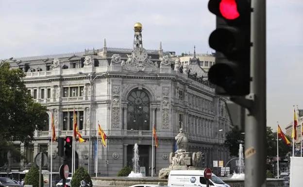 Headquarters of the Bank of Spain in Madrid.