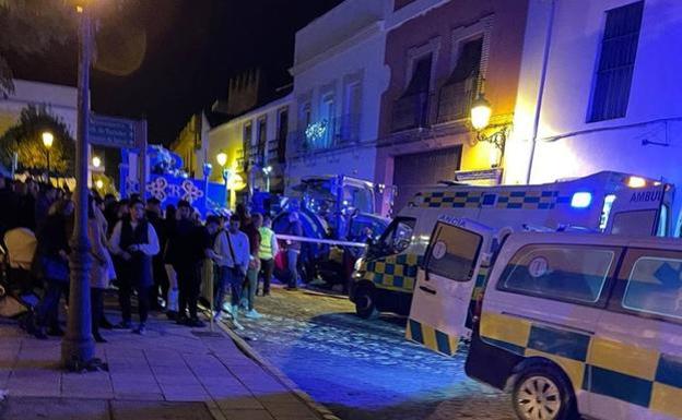 112 Andalucía emergency services at the scene this Thursday evening, 5 January.