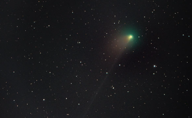 When is the best time to see the once-in-a-lifetime 'green' comet in Spain?