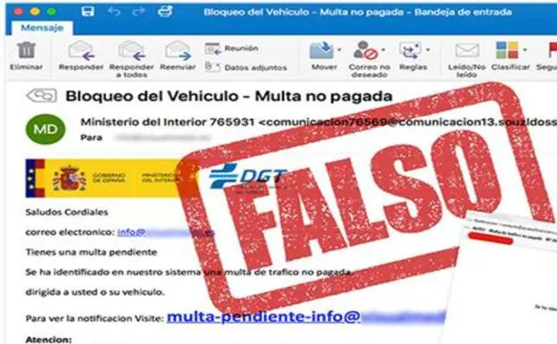 Spain's DGT and Guardia Civil warn of new ‘unpaid fine’ phishing email scam