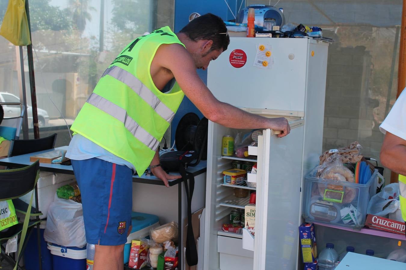 Fotos de la acampada de extrabajadores de Gamesa