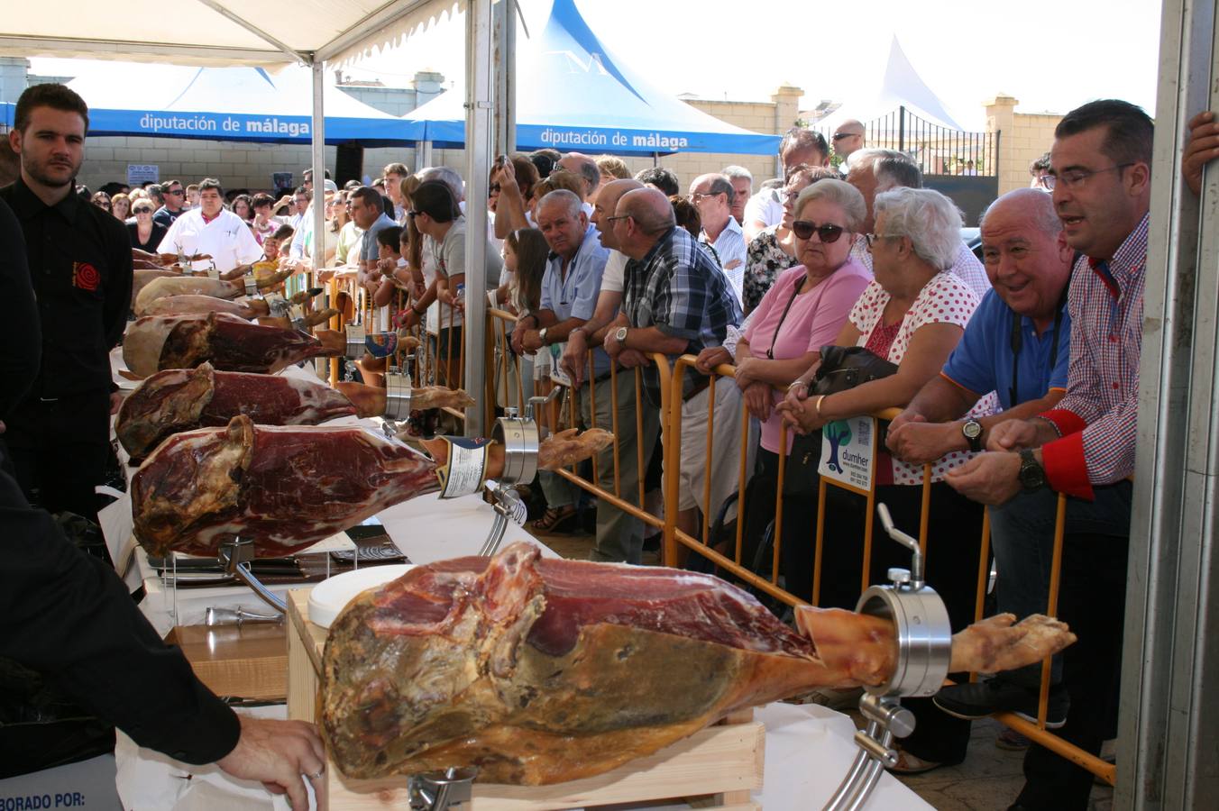 Sierra de Yeguas logra el récord Guinness de cortadores de jamón