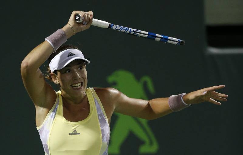 La tenista Garbiñe Muguruza vence a Nicole Gibbs