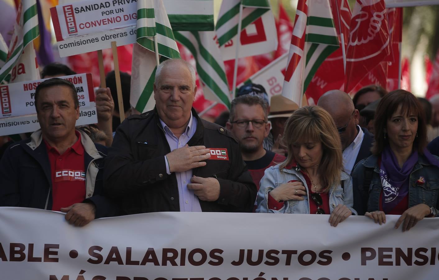 Las mejores fotos de la manifestación del 1 de mayo en Málaga