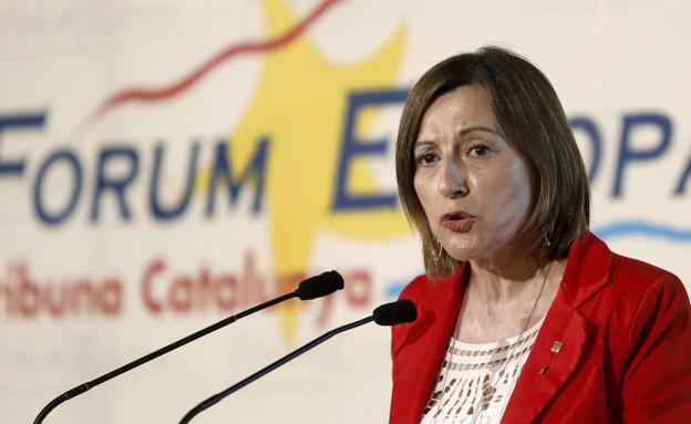 Forcadell advierte de que el Parlament defenderá su soberanía si el Estado aplica el 155