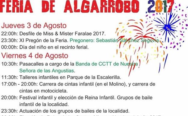 Algarrobo arranca este jueves su feria con casi una veintena de actividades y actuaciones