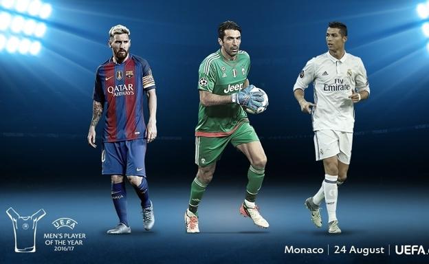 Cristiano, Messi y Buffon, candidatos a mejor jugador de la UEFA