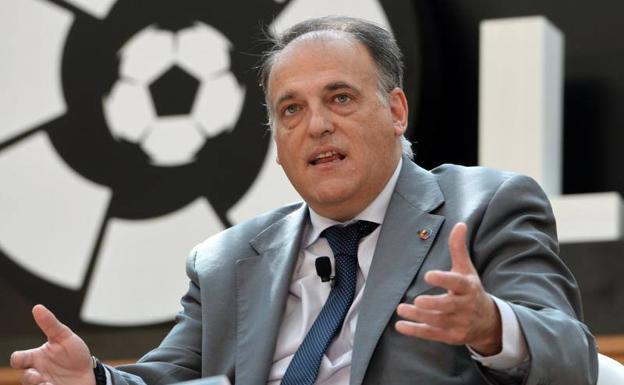 Tebas, dispuesto a acudir al TAS y a la UE si la UEFA no sanciona al PSG