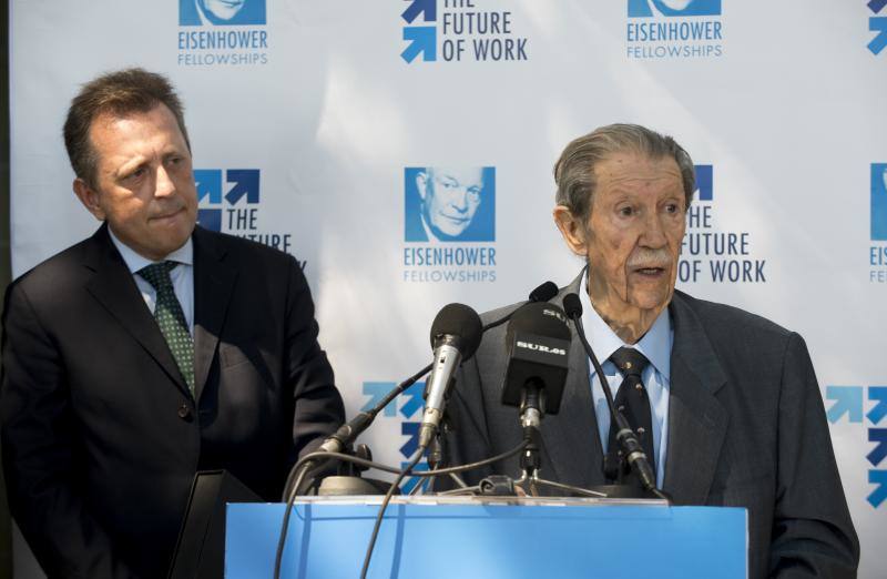 El premio First Admenment de la Fundación Eisenhower a Manuel Alcántara, en fotos