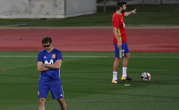 Lopetegui asegura que «Piqué está bien, con ganas y muy motivado»