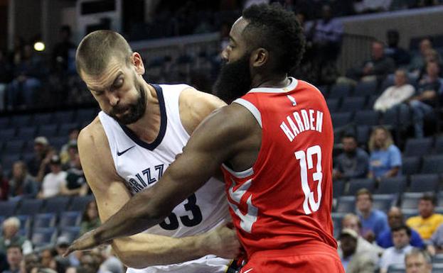 Los Rockets de Harden y Paul dominan a los Grizzlies de Marc Gasol