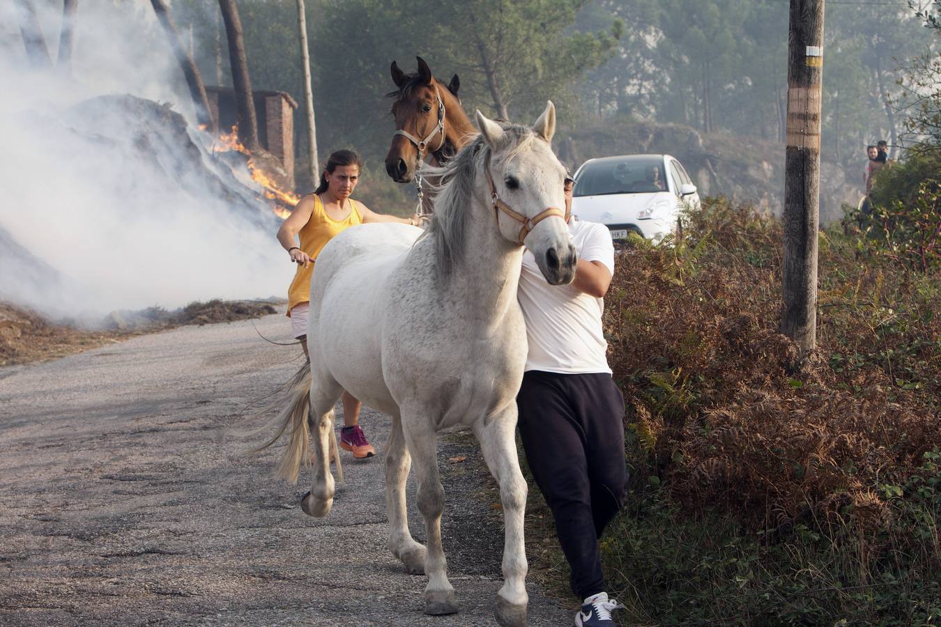 Las fotos más impresionantes de la ola de incendios registrada en Galicia