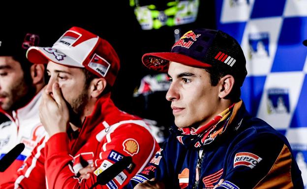 Dovizioso y Márquez se miden tras la fiesta de Motegi