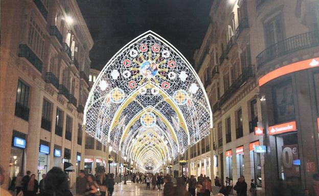 En fotos, así sería el alumbrado navideño de calle Larios 2017