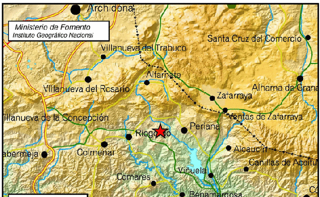 Registrado un terremoto en Periana de 3,1 grados