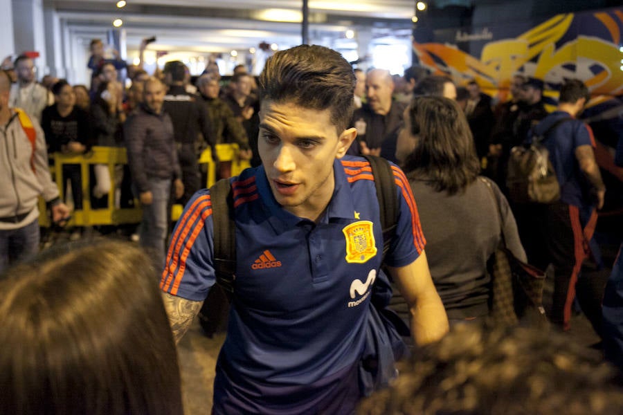 Las mejores imágenes de la llegada de la selección española a Málaga