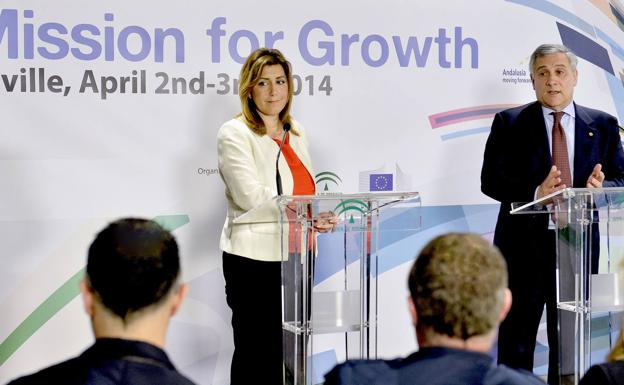 Susana Díaz buscará en Bruselas nuevos programas de financiación para Andalucía