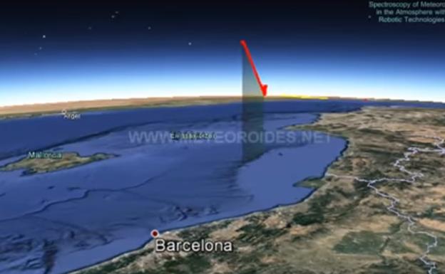 Vídeo: Una gran bola de fuego sobrevuela el Mar Mediterráneo
