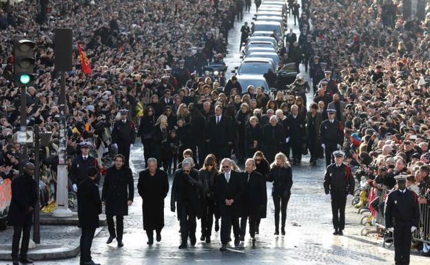 Multitudinario adiós a Johnny Hallyday