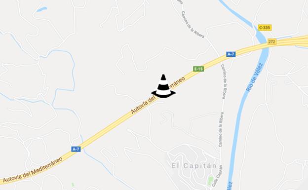 Colisión de una decena de coches en la A-7, a la altura de Vélez, que dejó al menos dos heridos