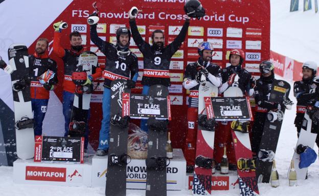 Regino Hernández y Lucas Eguibar ganan en Austria la Copa del Mundo de snowboard por equipos
