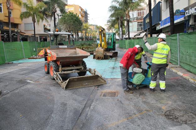 Comienzan las obras para peatonalizar el centro de Torremolinos entre las críticas de la oposición