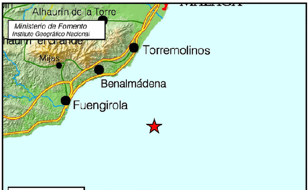 Detectado un terremoto de magnitud 3.4 frente a las costas de Málaga