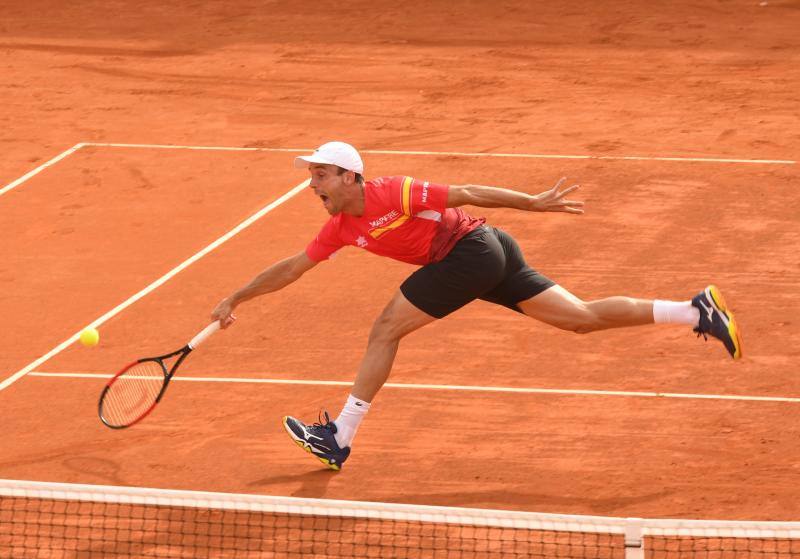 El equipo español de tenis de la Davis se entrena en Marbella