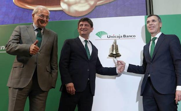 Unicaja, un valor al alza entre las tormentas de junio y febrero