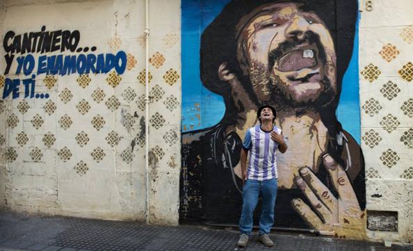 Lagunillas homenajea a Pablo Ráez con su mayor graffiti