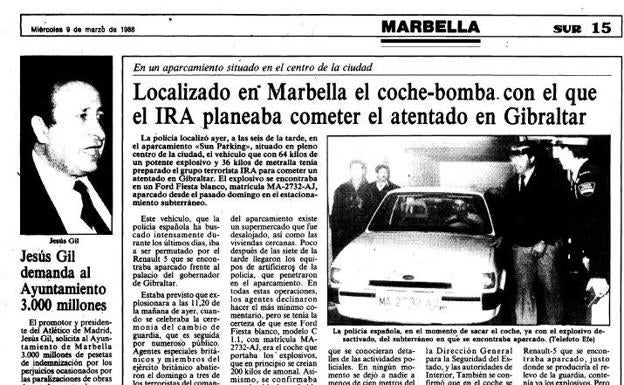 El paso por la Costa del Sol de tres miembros del IRA abatidos en Gibraltar