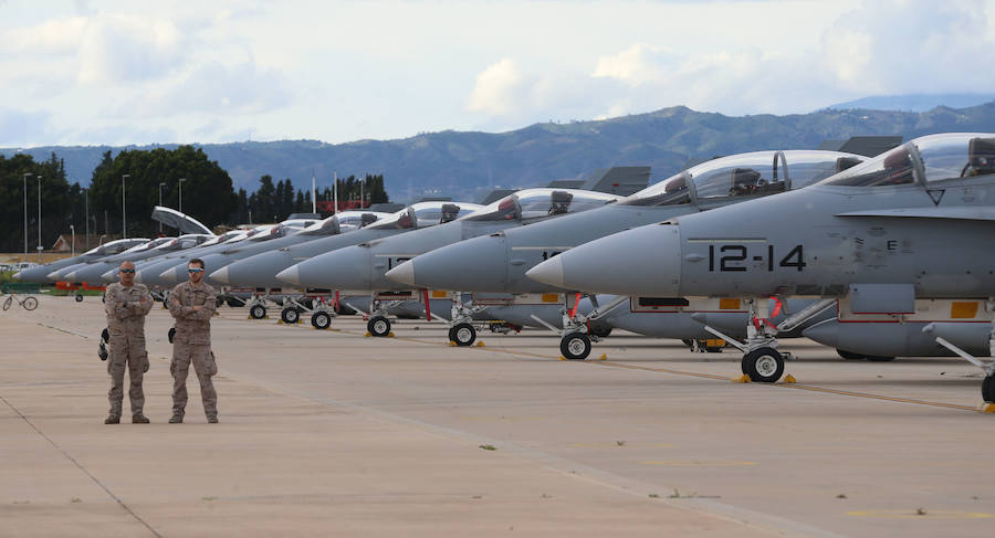 Doce cazas F-18 sobrevolarán Málaga en un ejercicio del Ejército del Aire