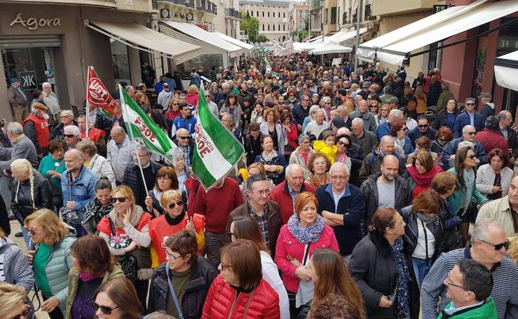 Fotos de la manifestación por unas pensiones dignas en Málaga