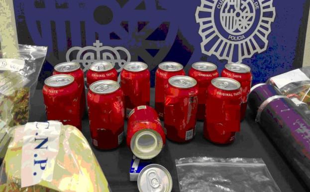 Cuatro detenidos en Málaga y Benalmádena por distribuir droga en latas de refresco manipuladas