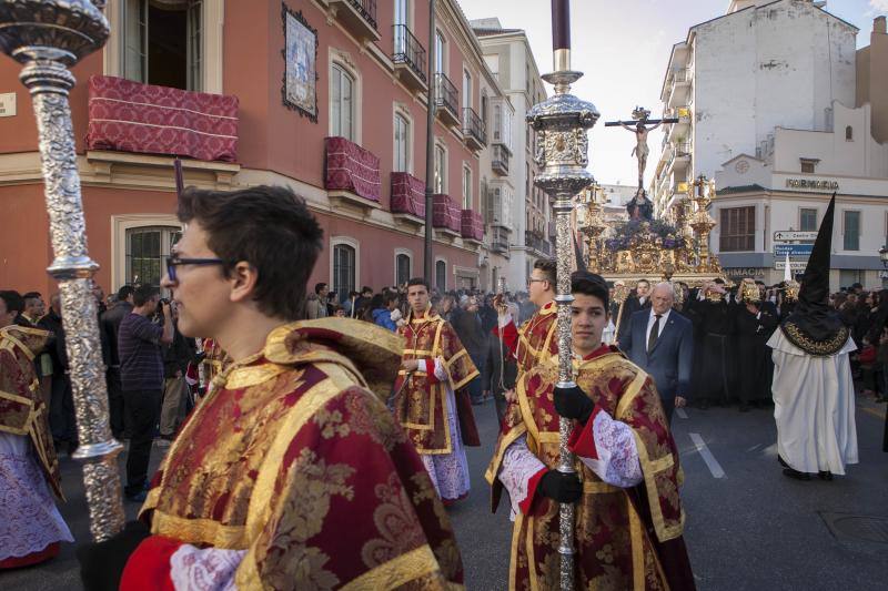 El Cristo del Amor y la Virgen de la Caridad en el Viernes Santo de Málaga 2018