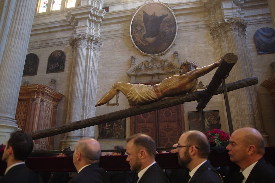 Vía Crucis de la Cofradía del Mutilado, en el Viernes Santo de Málaga 2018