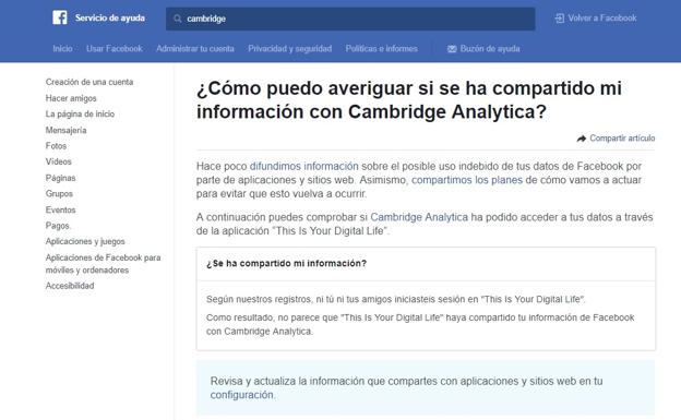 Así puedes saber si eres uno de los afectados por la filtración de datos de Facebook