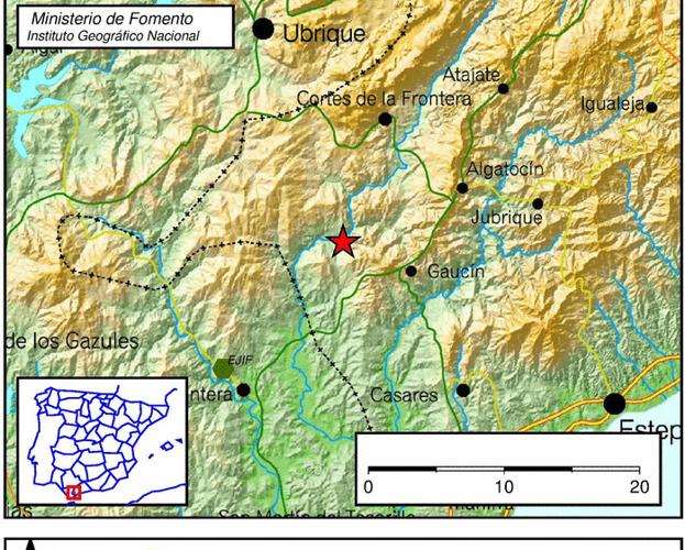Un terremoto de 4.5 grados en Gaucín se deja sentir en distintos puntos de la provincia