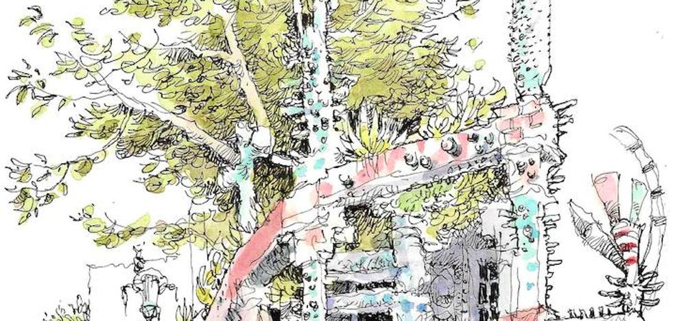 Málaga a trazos: Construyendo con botellas de vidrio