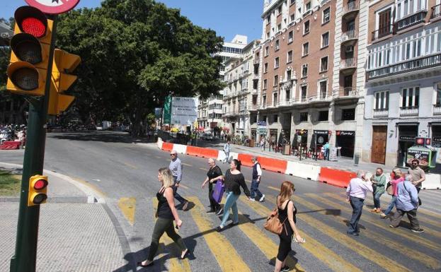 Comienzan los cortes de tráfico por las obras de la Alameda en Málaga