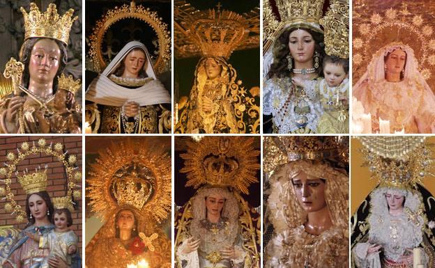 Todas las Vírgenes de la procesión magna de Málaga 2018, al detalle