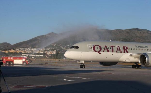 Qatar Airways se estrena en el aeropuerto de Málaga con un vuelo a Doha