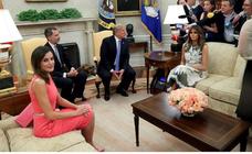 Donald Trump recibe a los Reyes de España