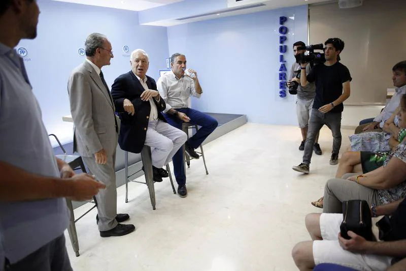 El candidato a presidir el PP José Manuel García Margallo visita Málaga