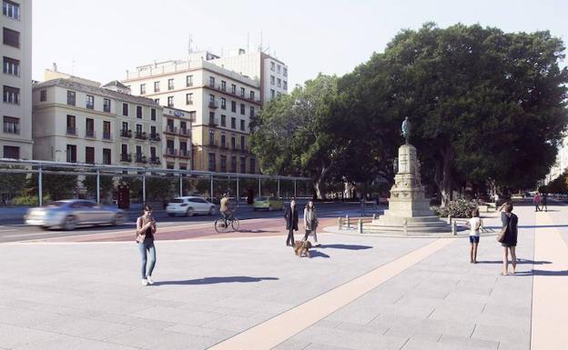 Una constructora de Elche hará peatonal el lateral sur de la Alameda Principal de Málaga